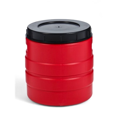 Бочка пищевая, 24 л, горловина 27 см, пластиковая, с крышкой, МИКС