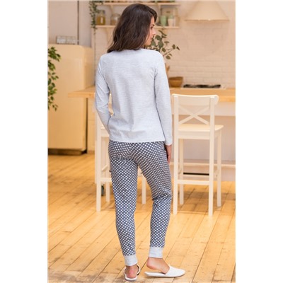 Комплект фуфайка футболка, брюки жен Mia Cara AW18-MC-445 Morning Star полоса/антрацитовый
