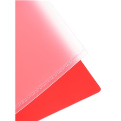 Тетрадь А4 96л кл "PROGRESSIVE CANVAS Красная",пласт обл,греб,фигур высеч,4цв разд+лин+кар