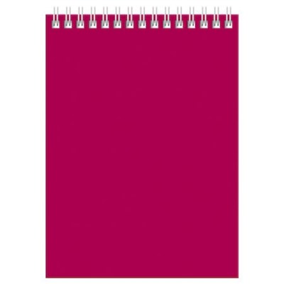 Блокнот на спирали А5 60л клетка Бордо для конференций 8590 BG