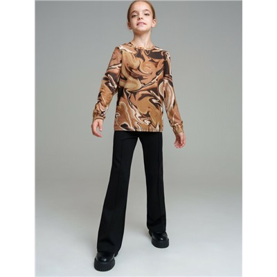 Фуфайка трикотажная для девочек (футболка с длинными рукавами)