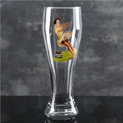 Пивной стакан Pin-up Beer, 500 мл, стекло, рисунок МИКС