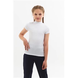 Водолазка для девочки в рубчик с коротким рукавом Happyfox