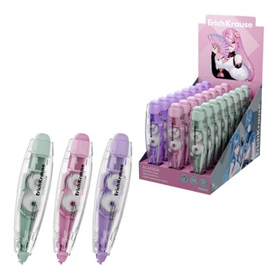 Корректор-лента 5 мм х 6 м Spin Manga с автоматической фиксацией аппликатора 61933 ErichKrause