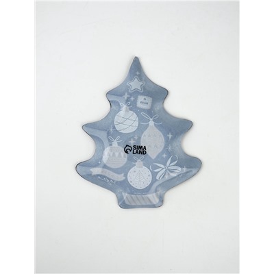 Тарелка плоская новогодняя «С Новым годом. Игрушки», 19.5×16.5 см