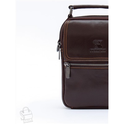 Сумка мужская кожаная 633M brown Fuzhiniao в Новосибирске
