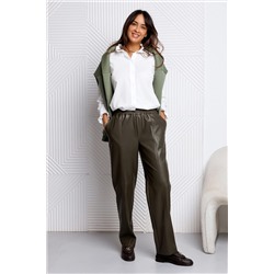 Брюки из экокожи на резинке 422 НАТАЛИ, 1224904