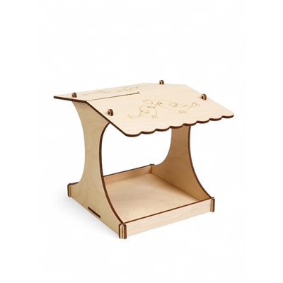 Кормушка - конструктор из ХДФ для птиц «Синичник», своими руками, 24×18×18.5 см, Greengo