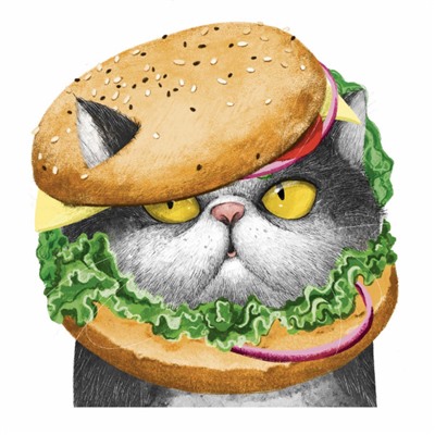 Блокнот фигурный 120х117 мм 30л без линовки "ВКУСНЫЙ КОТ" 63036 Феникс