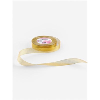 Лента парчовая, 20 мм, 23±1 м, цвет золотой