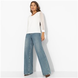 Блуза комбинированная, Попала в сказку (lactic)