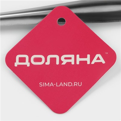Лопатка из нержавеющей стали Доляна «Хозяюшка», с отверстиями, длина 28 см, цвет серебряный