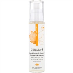 Derma E, Лечебная сыворотка для устранения угревой сыпи, покраснений и воспалений кожи, 60 мл (2 жидк. унции)