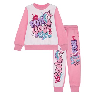 Комплект трикотажный для девочек: толстовка, брюки