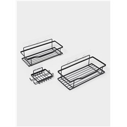 Полки для ванной Stölz, 2 шт., мыльница, чёрные