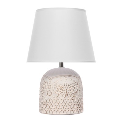 Настольная лампа «Нерис» Е14 40 Вт бело-золотой 20×20×29 см