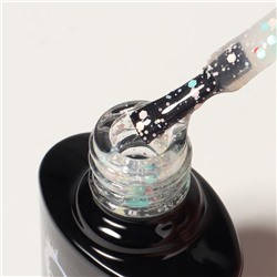 Гель лак для ногтей, «MILK GLITTER», трехфазный, 8 мл, LED/UV, прозрачный (01)