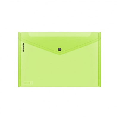 Папка с кнопкой  А4 180мкм 50300 Glossy Neon полупрозрачная ассорти ErichKrause