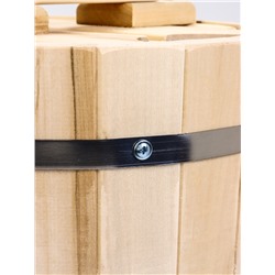 Запарник - ведро для бани и сауны, 9 л, липа, пластиковая вставка, с крышкой, «Добропаровъ»