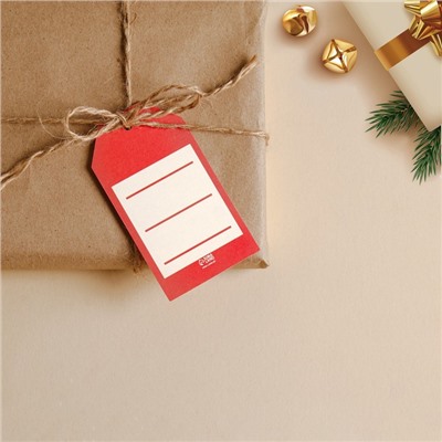 Открытка-шильдик на подарок «С Новым годом», 5×9 см