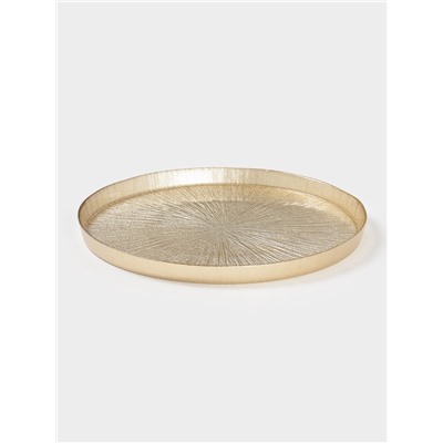 Блюдо сервировочное «Кувшинка», d=28 см, стекло, золотистое