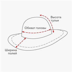 Шляпа женская MINAKU Life is good с надписью, размер 54-56, белая