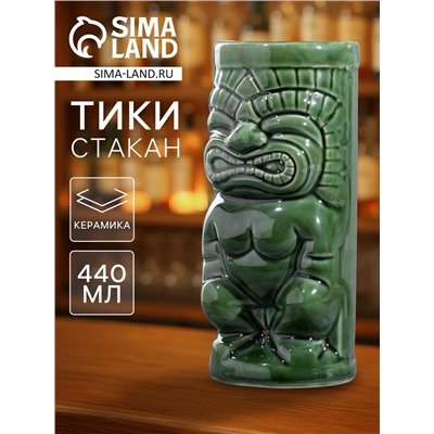 Стакан для коктейлей тики Mckay Idol, 440 мл, керамика, зелёный