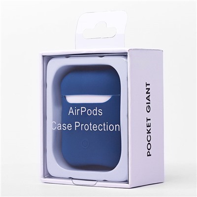 Чехол - Soft touch для кейса "Apple AirPods" (blue)