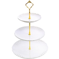 60025 Конфетница 3ярус 15-20-25см фарфор LR (х8)