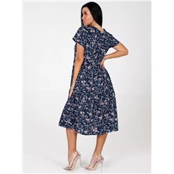 Платье Цветы 01 синий