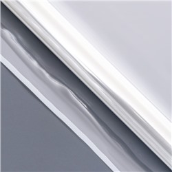 Пленка для цветов и букетов, глянцевая прозрачная «Полоса», 57 ± 2 см × 10 м, белый