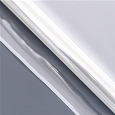 Пленка для цветов и букетов, глянцевая прозрачная «Полоса», 57 ± 2 см × 10 м, белый