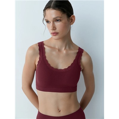 Minimi Топ Mi 1121S French Chic Майка "Топ" (кроп-топ на широких бретелях с вкладышами), PA