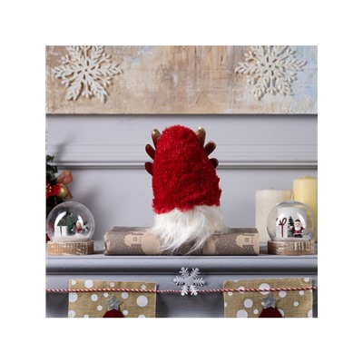 Светодиодная фигура «Гном красный» 12×19×12 см, текстиль, батарейки AG10×3 (в комплекте), свечение тёплое белое