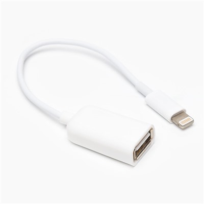 Переходник USB (м) - Lightning (п) RockBox 10см (white)