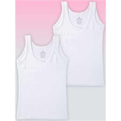 4548-01 Майка для девочек белая (BAYKAR)