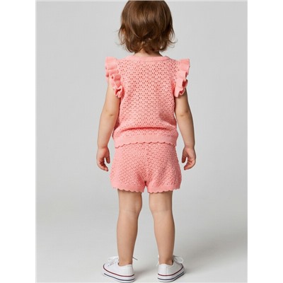 Комплект детский трикотажный для девочек: джемпер (футболка), шорты
