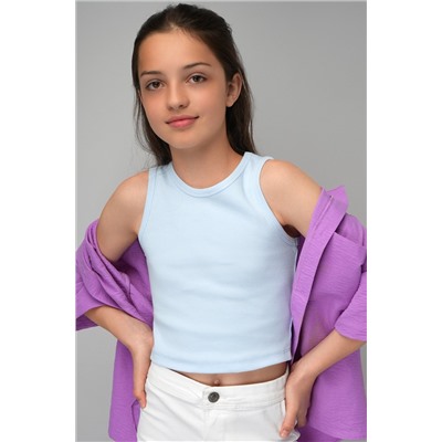 Майка-топ в рубчик для девочки Happyfox