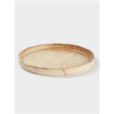 Тарелка с бортиком Magistro Organic brown, d=28.2 см, фарфор, бежевая