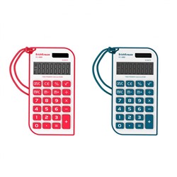 Калькулятор  8 разрядов 17х60 мм PC-989 Reef ассорти 62749 ErichKrause