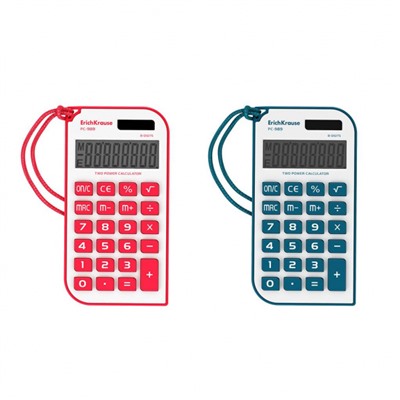 Калькулятор  8 разрядов 17х60 мм PC-989 Reef ассорти 62749 ErichKrause