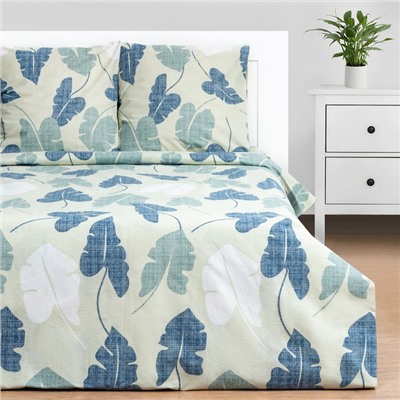 Постельное бельё 1.5-спальное «Этель. Листья нимфеи», бязь