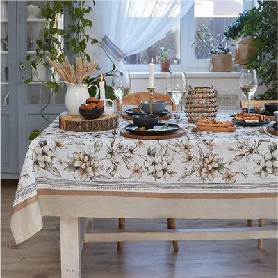 Скатерть «Этель» Floral mood, 110×147 см, 100 % хлопок, репс 210 г/м²