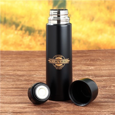 Подарочный набор туристический «Настоящий мужчина»: термос 500 мл, кружка 2 шт.