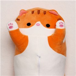 Мягкая игрушка «Котик», с пледом, 65 см, цвет рыжий