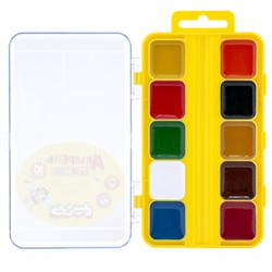 Краски акварельные медовые 10цв АМККМ10Е без кисти пласт.уп Каляка-Маляка