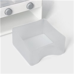 Контейнер с дозатором для хранения сыпучих продуктов, 6 ячеек, 39×14.5×32 см, белый
