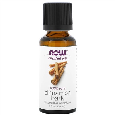 Now Foods, Essential Oils, эфирное масло коры корицы, 30 мл (1 жидк. унция)