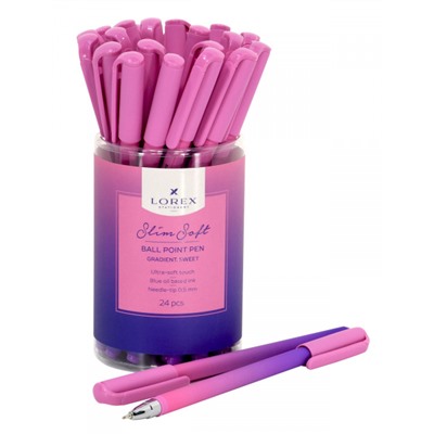 Ручка шариковая масляная 0.5мм "Slim Soft. LOREX GRADIENT.SWEET" синяя LXOPSS-GR2 LOREX