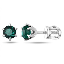 Серьги, колумбийский кварц изумруд, Ю-25014р